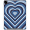 Blue Heart Pattern iPad Pro 12.9in (2020) Clear Case